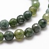 Natural Moss Agate Beads Strands G-D840-25-6mm-3