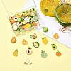 60Pcs 15 Styles Fruit Alloy Enamel Charms ENAM-FS0003-54-8