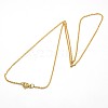 Ion Plating(IP) Trendy Unisex 304 Stainless Steel Cable Chain Necklaces NJEW-M047-02-2