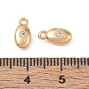 SHEGRACE Brass Micro Pave Clear Cubic Zirconia Charms XGRQ7H210-958G-3
