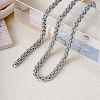 Chic Hip-hop 7mm Stainless Steel Twisted Rope Necklaces Fashionable Colorful Accessory Trendy Style CT6434-2-1