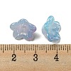 Iridescent Acrylic Bead Caps OACR-C021-08B-3