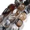 Natural Striped Agate/Banded Agate Beads Strands G-Z061-A03-01-1