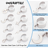 8Pcs 8 Styles 304 Stainless Steel Open Cuff Rings Set RJEW-UN00005-5