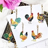 Rooster DIY Diamond Painting Pendant Decoration Kits PW-WG73715-01-2