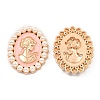 Zinc Alloy Enamel Cabochons ENAM-Q501-01LG-02-1