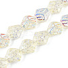 Transparency Electroplate Glass Beads Strands GLAA-T023-41A-08-1