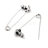 Anchor 316 Surgical Stainless Steel Safety Pin Hoop Earrings for Women EJEW-Z050-28AS-2