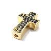 Rack Plating Brass Micro Pave Cubic Zirconia Beads KK-U014-01G-2