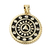 Brass Enamel Micro Pave Cubic Zirconia Pendants KK-Z042-24G-01-1