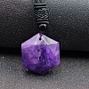 Natural Amethyst Pendant Necklaces PW-WG41900-08-1