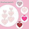 ANATTASOUL 4 Pairs 4 Style Acrylic Heart Dangle Stud Earrings with 304 Stainless Steel Pins for Women EJEW-AN0004-82-3