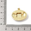 Brass Pave Synthetic Turquoise Pendants KK-U047-20G-01-3