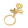 Sunflower & Bee Alloy Keychains KEYC-JKC01061-4