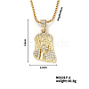 Vintage Alloy Crystal Rhinestone Jesus Head Pendant Necklaces SW1874-1-1