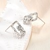 Brass Stud Earrings EJEW-G432-01P-3