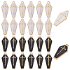 40Pcs 2 Colors Alloy Enamel Pendants ENAM-ME0001-06-1