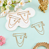4Pcs Moon & Star Alloy Rhinestone Hanging Chain Brooch JEWB-FG0001-84B-4
