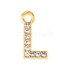 Golden Tone Alloy Rhinestone Pendants PW-WGCC773-12-1