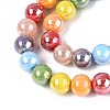 Electroplate Glass Beads Strands X-EGLA-N019-10mm-03-3