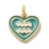 Real 18K Gold Plated Brass Enamel Pendants KK-M273-06A-G-1