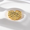 Brass Micro Pave Clear Cubic Zirconia Cuff Rings for Women RJEW-U041-10G-2