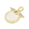 Brass Micro Pave Cubic Zirconia Pendants KK-I723-12G-2