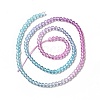Transparent Gradient Color Glass Beads Strands GLAA-H021-01B-29-4