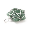 Natural Green Aventurine Pendants G-D458-07P-04-RS-3