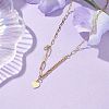 Brass Paperclip Chain Necklaces NJEW-JN04929-2