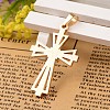 Ion Plating(IP) 304 Stainless Steel Cross Pendants STAS-I035-31B-2