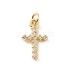 Brass Micro Pave Cubic Zirconia Charms KK-C012-43G-1