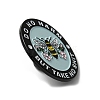 Flat Round Enamel Pin JEWB-B006-02E-3