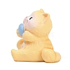 Resin Cat Shape Display Decoration DJEW-F027-04-2