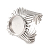 V-Shaped 304 Stainless Steel Cuff Ring Components SA-CBAC0DF-01C-P-1