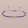 Glass Imitation Pearl & Seed Braided Bead Bracelets WO2637-20-1