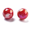 Christmas Theme Plating Acrylic Beads OACR-M022-08B-2