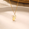 304 Stainless Steel Mother Child Silhouette Mama Pendant Necklaces for Women WI4645-1-1