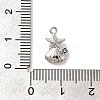 Marine Animal Theme Platinum  Brass Micro Pave Clear Cubic Zirconia Pendants KK-U031-01P-03-3