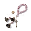 3Pcs Brass Bell Key Pendant Decorations HJEW-JM04230-4