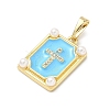 Brass Micro Pave Cubic Zirconia Pendants LS-KK-H255-07G-02-2