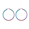 304 Stainless Steel Big Hoop Earrings EJEW-F105-07M-2