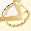 Brass Beaded Stretch Bracelets for Women BJEW-U018-01G-4