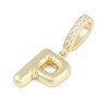 Brass Micro Pave Clear Cubic Zirconia Pendants KK-M289-01P-G-2