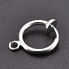 Brass Clip-on Hoop Earring Findings X-KK-P102-01S-3