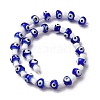 Handmade Evil Eye Lampwork Beads Strands LAMP-S069-01A-03-4