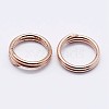 925 Sterling Silver Split Jump Rings STER-F036-01RG-0.6x7mm-2