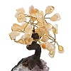 Natural Yellow Quartz Chips Tree Sculpture DJEW-K026-01B-3