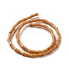 Natural Yellow Bamboo Leaf Stone Beads Strands G-C245-12-3