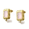 304 Stainless Steel Cubic Zirconia Stud Earring Findings STAS-B087-07C-G-1